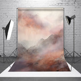 Aperturee - Abstract Ink Painting Foggy Mountain Photo Backdrop